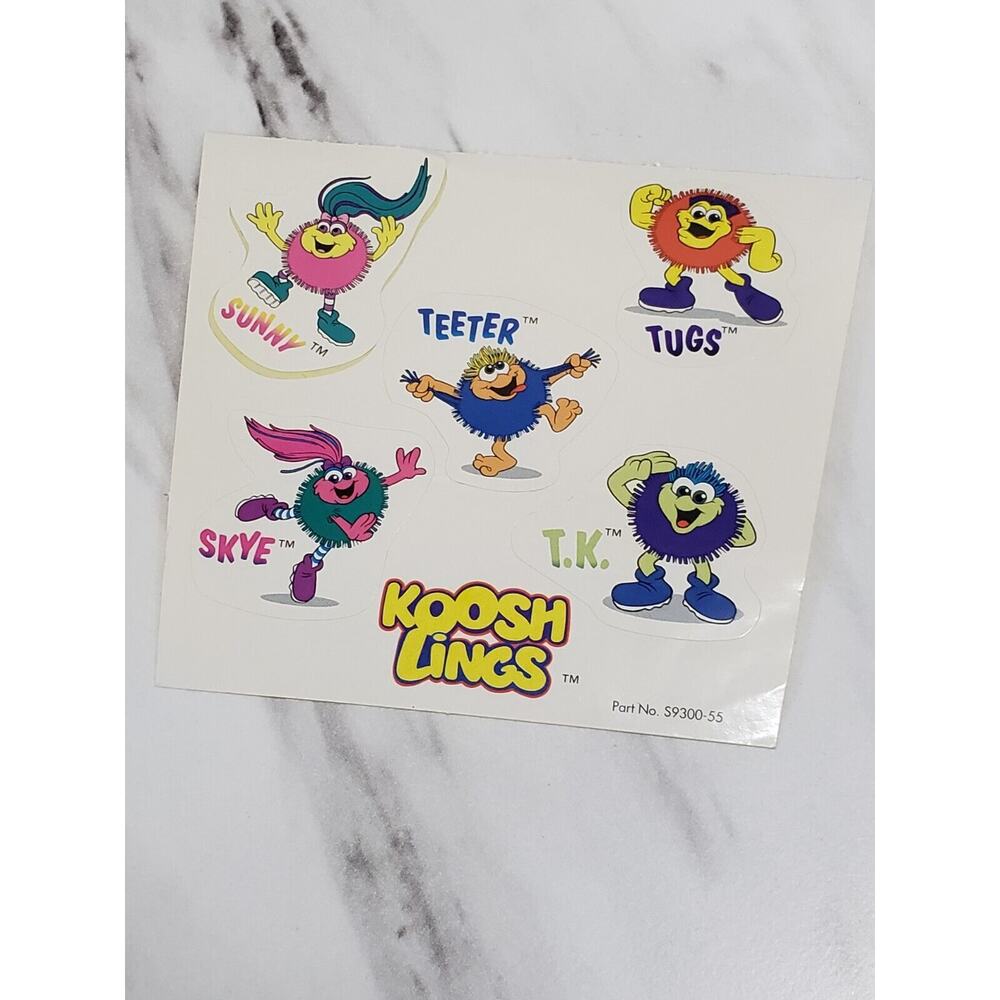 STICKERS Koosh‎ Lings STICKERS vintage 1996 retro nostalgic toy